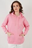 Lela Regular Fit Pamuklu Kapüşonlu Yaka Şardonlu Kışlık Sweat Bayan SWEAT 5863854