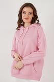 Lela Regular Fit Pamuklu Kapüşonlu Yaka Şardonlu Kışlık Sweat Kadın SWEAT 5863854
