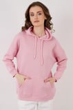 Lela Regular Fit Pamuklu Kapüşonlu Yaka Şardonlu Kışlık Sweat Kadın SWEAT 5863854