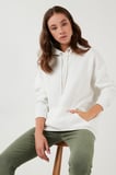 Lela Regular Fit Pamuklu Kapüşonlu Yaka Şardonlu Kışlık Sweat Kadın SWEAT 5863854