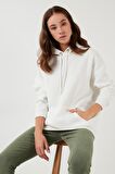 Lela Regular Fit Pamuklu Kapüşonlu Yaka Şardonlu Kışlık Sweat Kadın SWEAT 5863854