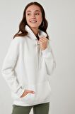 Lela Regular Fit Pamuklu Kapüşonlu Yaka Şardonlu Kışlık Sweat Kadın SWEAT 5863854