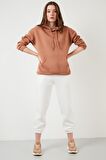 Lela Regular Fit Pamuklu Kapüşonlu Yaka Şardonlu Kışlık Sweat Bayan SWEAT 5863854