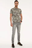Koyu Gri Slim Fit Polo Yaka T-Shirt