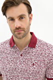 Bordo Slim Fit Polo Yaka T-Shirt