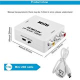 HDMI TO RCA TOS AV ÇEVİRİCİ DÖNÜŞTÜRÜCÜ 4552 CONVERTER TV TÜPLÜ TV SARI AV VİDEO ADAPTOR