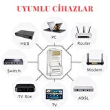 RJ45 JACK RJ-45 JAK UÇ 100 ADET NETWORK CAT5E İNTERNET MODEM ADSL