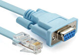 RJ45 To RS232 9 Pin CAT5E 6 Çevirici Dönüştürücü Adaptör Ethernet Kablosu 4335