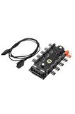 Fan Çoklayıcı Adaptör ve Kablosu 10 Port Fan Power Ide Switch Pwm Çoğaltıcı Hub 4337