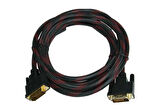 Dvi To Dvi Monitör Ekran Kablosu 3 Metre Ara Bağlantı Dvi-D 24+1 Örgü Kablo 4632