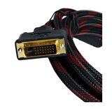 Dvi To Dvi Monitör Ekran Kablosu 3 Metre Ara Bağlantı Dvi-D 24+1 Örgü Kablo 4632