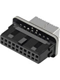 Type-E To USB 3.0 19 PIN Anakart Dişi Erkek Çevirici Dönüştürücü Adaptör 5209