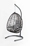 Eymense Deco Rattan Salıncak Kahve Siyah Zebra