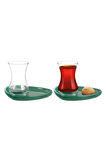 La Roche 4'lü Çay Seti - Yeşil