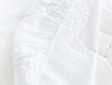 Madame Coco Flore Sıvı Geçirmez Fitted King Size Yatak Alezi - Beyaz
