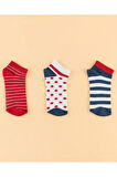 Croıssance Kadın 3-lü Patik Çorap