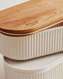Magou 1000ml Ahşap Kapaklı Lunch Box 2'li