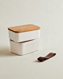 Margot Ahşap Kapaklı 2'li Lunch Box - 2x500 ml