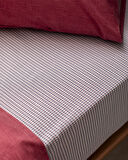 Juin King Size Pamuklu Baskılı Nevresim Takımı - Bordo