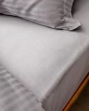 Madame Coco Elicia King Size Çizgili Saten Nevresim Takımı