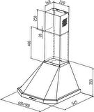 KÜGERR D100 60 CM ANKASTRE PİRAMİT SESSİZ DAVLUMBAZ