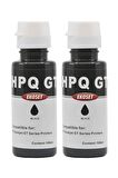 Ekoset hp GT 5820 uyumlu Siyah mürekkep 100ml 2'li set