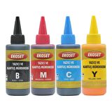 Ekoset Epson EcoTank L3070 Uyumlu Muadil Mürekkep 4 renk 100 ml