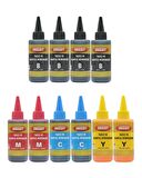 Ekoset Canon G2400 G2410 G2411 G2415 uyumlu Renkli Mürekkep 100ml 10'lu set