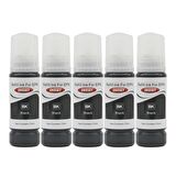 Ekoset Epson 103 L1210 L1250 L3210 L3211 Siyah Muadil Mürekkep 70ml 5 Adet