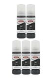 Ekoset Epson 103 L1210 L1250 L3210 L3211 Siyah Muadil Mürekkep 70ml 5 Adet