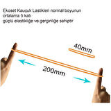 1000 Adet Küçük Paket Lastiği Siyah Beyaz 40mm