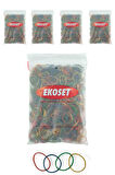 Renkli Küçük Paket Toka Lastiği 4 Renk 40mm 1000li 5 Paket