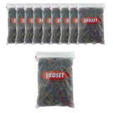 Renkli Para Lastiği Karışık 4 Renk 70mm 10.000 Adet