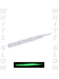 Fujin Yummy Sandworm 7cm Pearl White Glow LRF Silikonu 