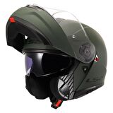 LS2 STROBE 2 MAT YEŞİL ÇENE AÇILIR KASK