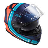 LS2 STORM 2 SLANT MAT MAVİ-TURUNCU KASK