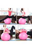 65 cm Pilates Topu Büyük Boy Kalın Yoga Egzersiz Topu Pompalı