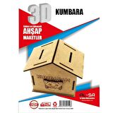 3D Ahşap Kumbara Maketi