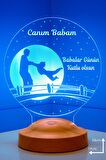Sevgilambası 3D Canım Babam Erkek Figürlü Babalar Günü Hediyesi Led Lamba