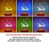 Sevgilambası 3D Korsan 3 boyutlu Çocuk Bebek Hediyesi Led Lamba