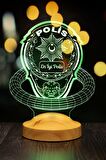 Polise Hediye, Polis Temalı Led Lamba, Komiser Hediyesi Lambası, Polis Haftası Hediyesi