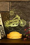 Motosiklet Chopper, Motor Cruiser, Klasik Motosiklet Figürlü Hediye 3d Led Lamba