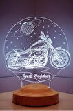 Sevgilambası 3D İyi ki Doğdun Motorsiklet Chopper Led Lamba
