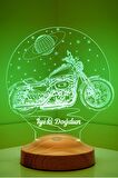 Sevgilambası 3D İyi ki Doğdun Motorsiklet Chopper Led Lamba