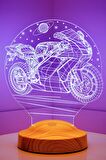 Sevgilambası 3D Motor Racing Led Lamba