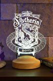 Sevgilambası 3D Harry Potter Hediyesi Hogwarts Slytherin Binası Led Lamba