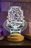 Sevgilambası 3D Harry Potter Hediyesi Hogwarts Gryffindor Binası Led Lamba
