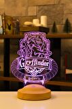 Sevgilambası 3D Harry Potter Hediyesi Hogwarts Gryffindor Binası Led Lamba