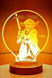 Sevgilambası 3D Star Wars Hediyesi Yoda 3 boyutlu Led Lamba