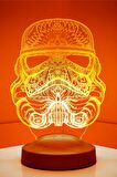 Sevgilambası 3D Star Wars Askeri Stormtrooper 3 Boyutlu Led Lamba